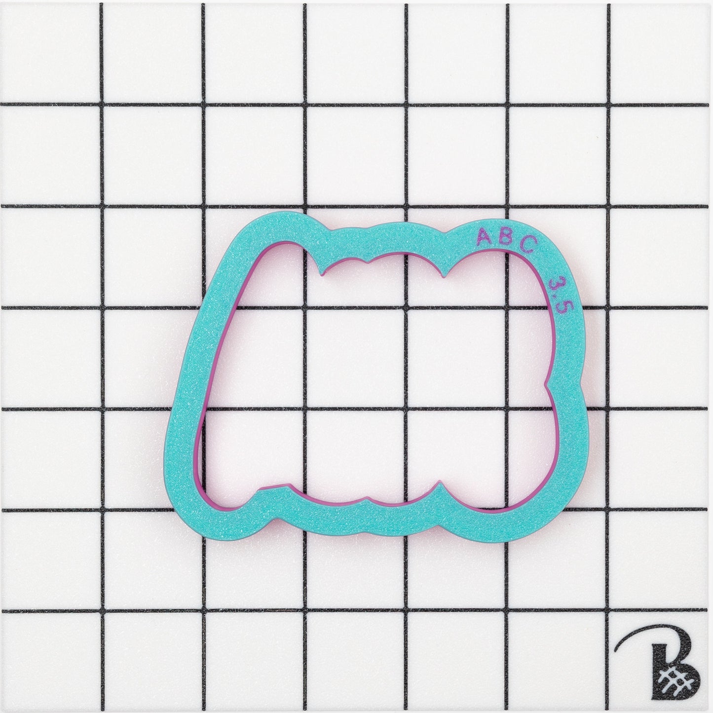 ABC Plaque Cookie Cutter (optional stencil)
