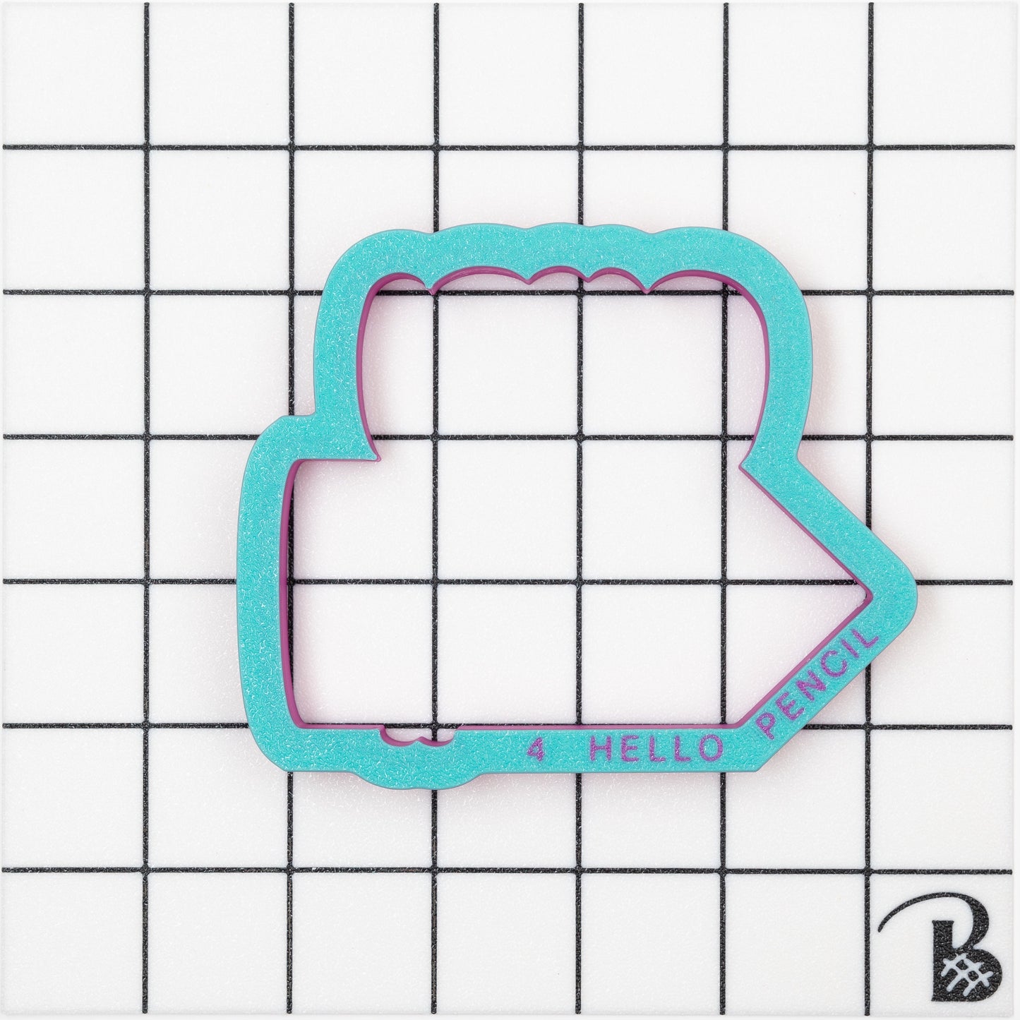 'Hello' Pencil with Personalization Plaque Cookie Cutter