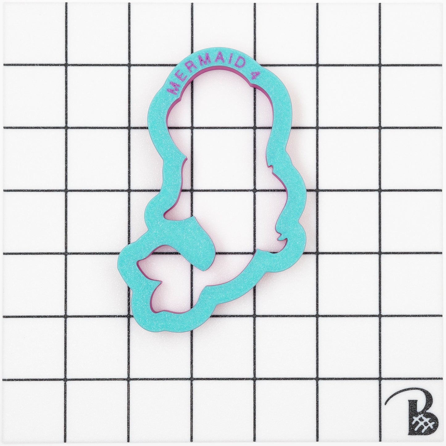 Mermaid (Upright) Cookie Cutter (recommend sizing UP)