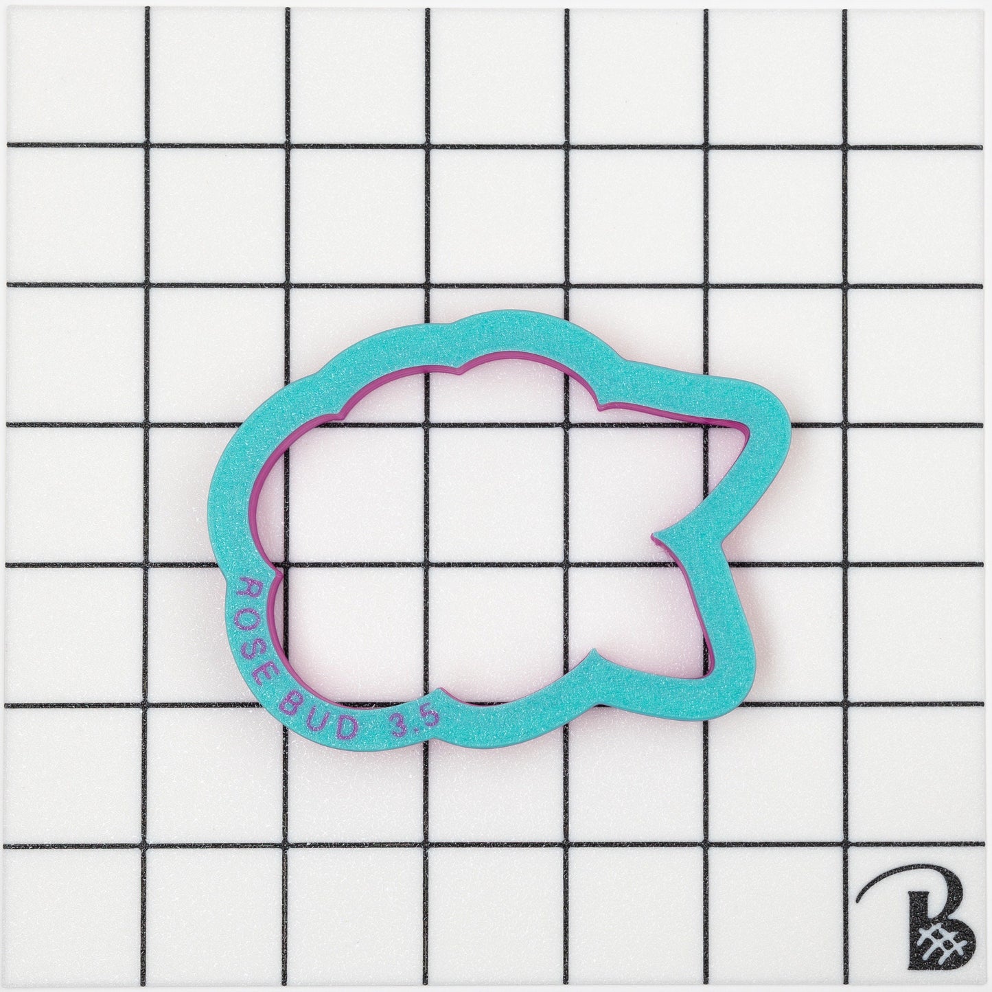 Rose and Leaves Cookie Cutter