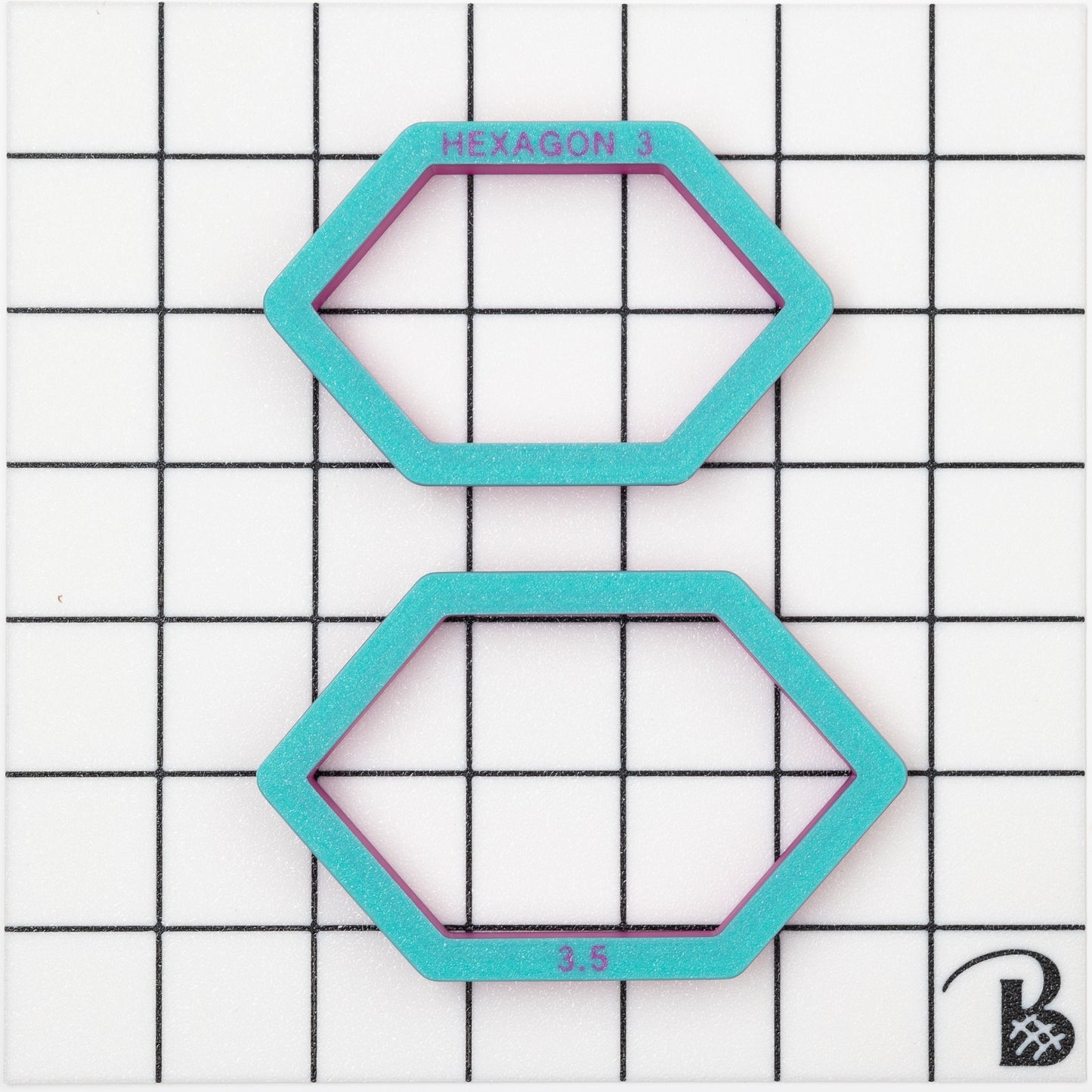 Elongated Hexagon B Cookie Cutter (recommend sizing up)