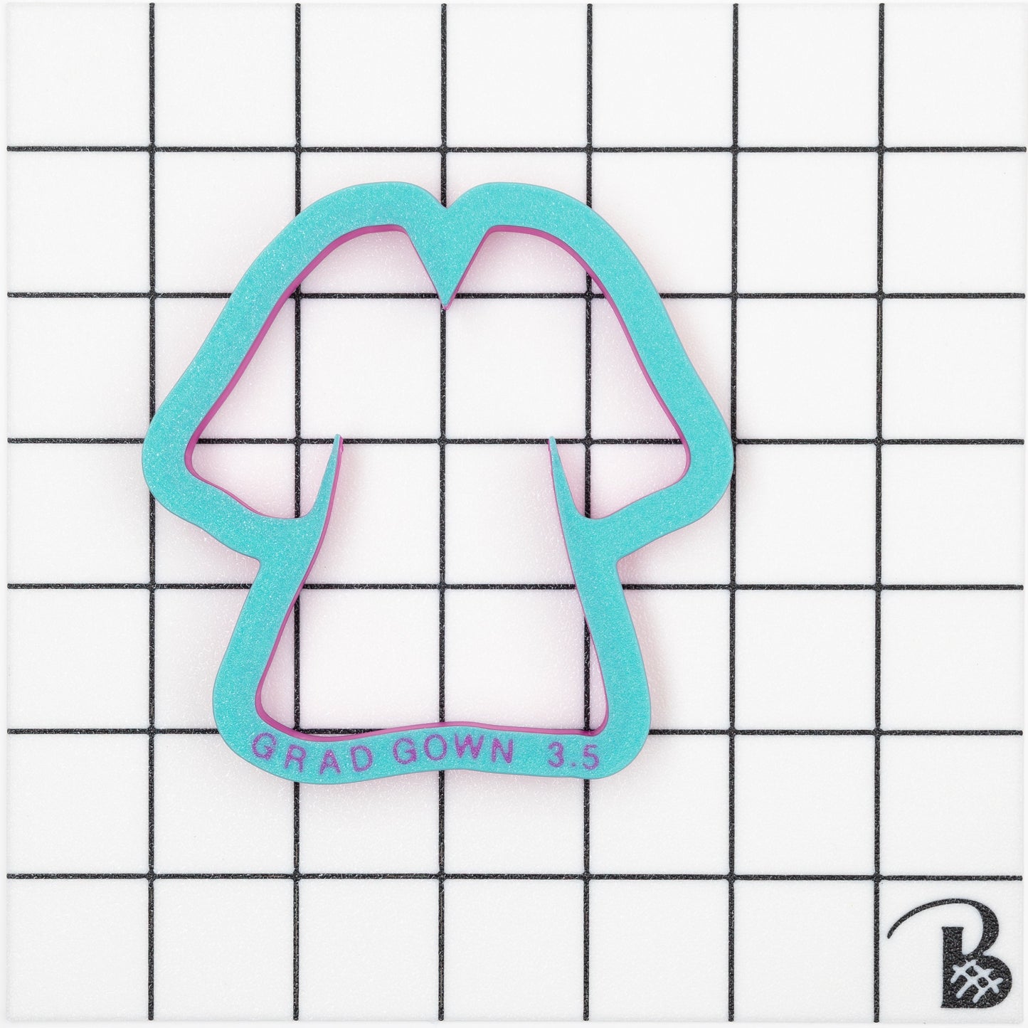 Graduation Gown Cookie Cutter (version 2- arms separated)