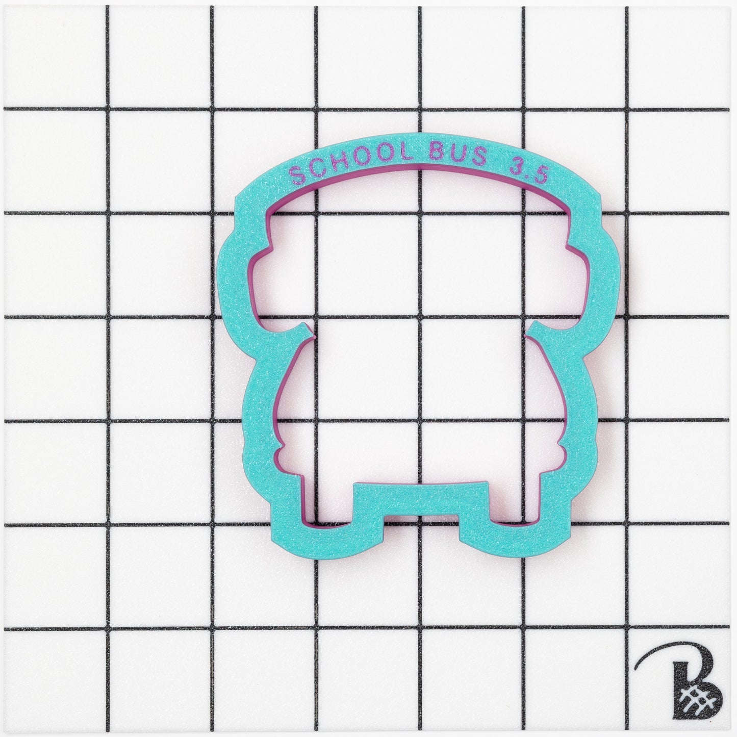 School Bus Cookie Cutter (Front View) (recommend sizing down)