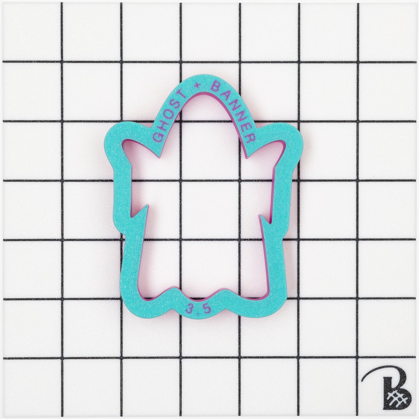 Ghost with 'boo' Banner Cookie Cutter