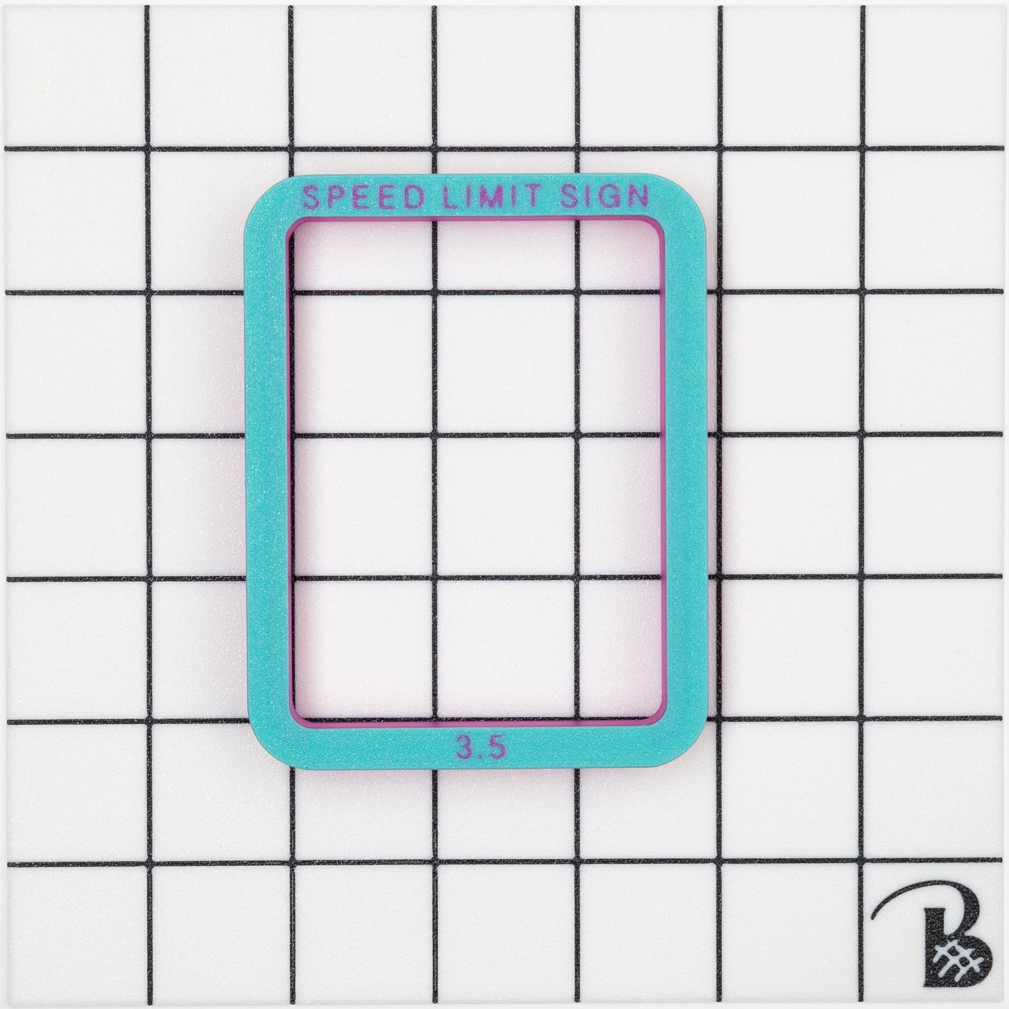 Speed Limit Sign | Rounded Rectangle Cookie Cutter