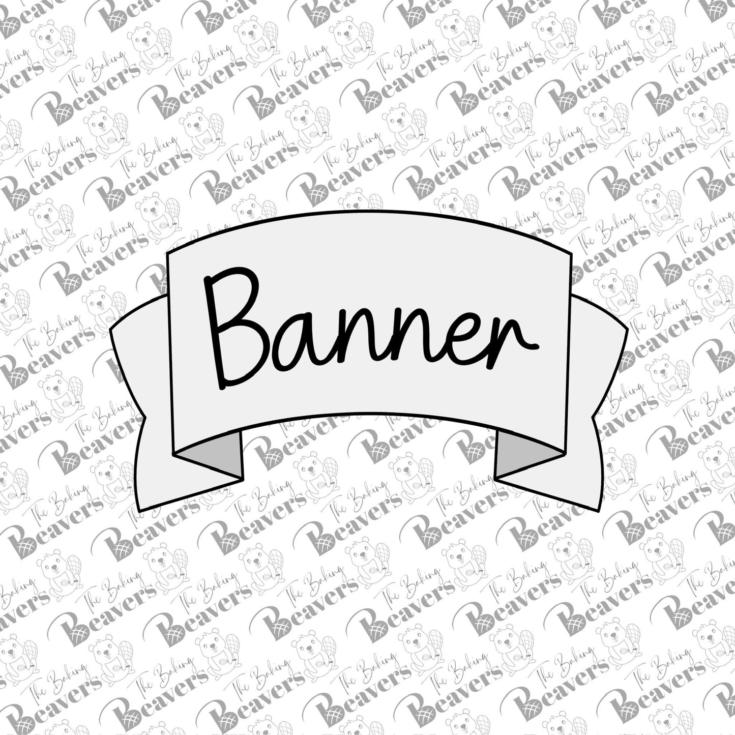 Banner Cookie Cutter (recommend sizing up)