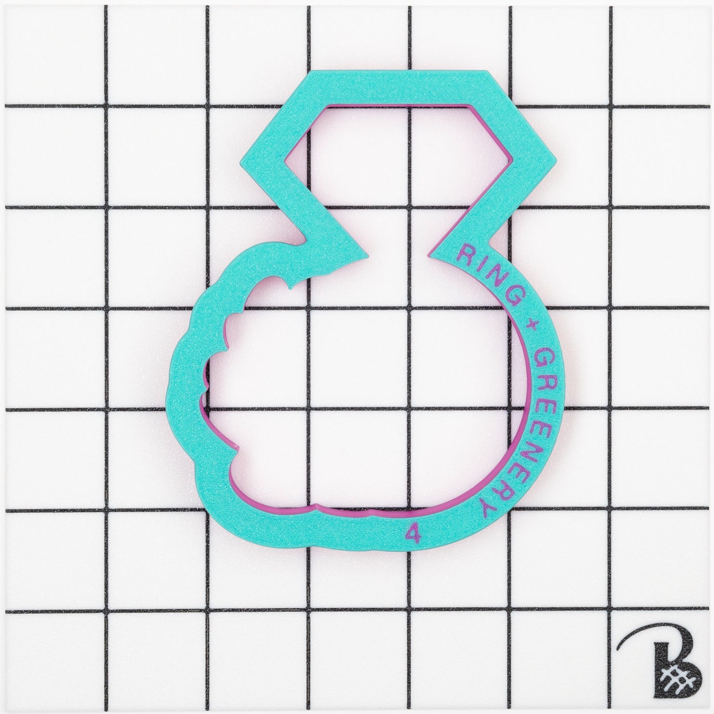 Engagement Ring with Greenery Cookie Cutter