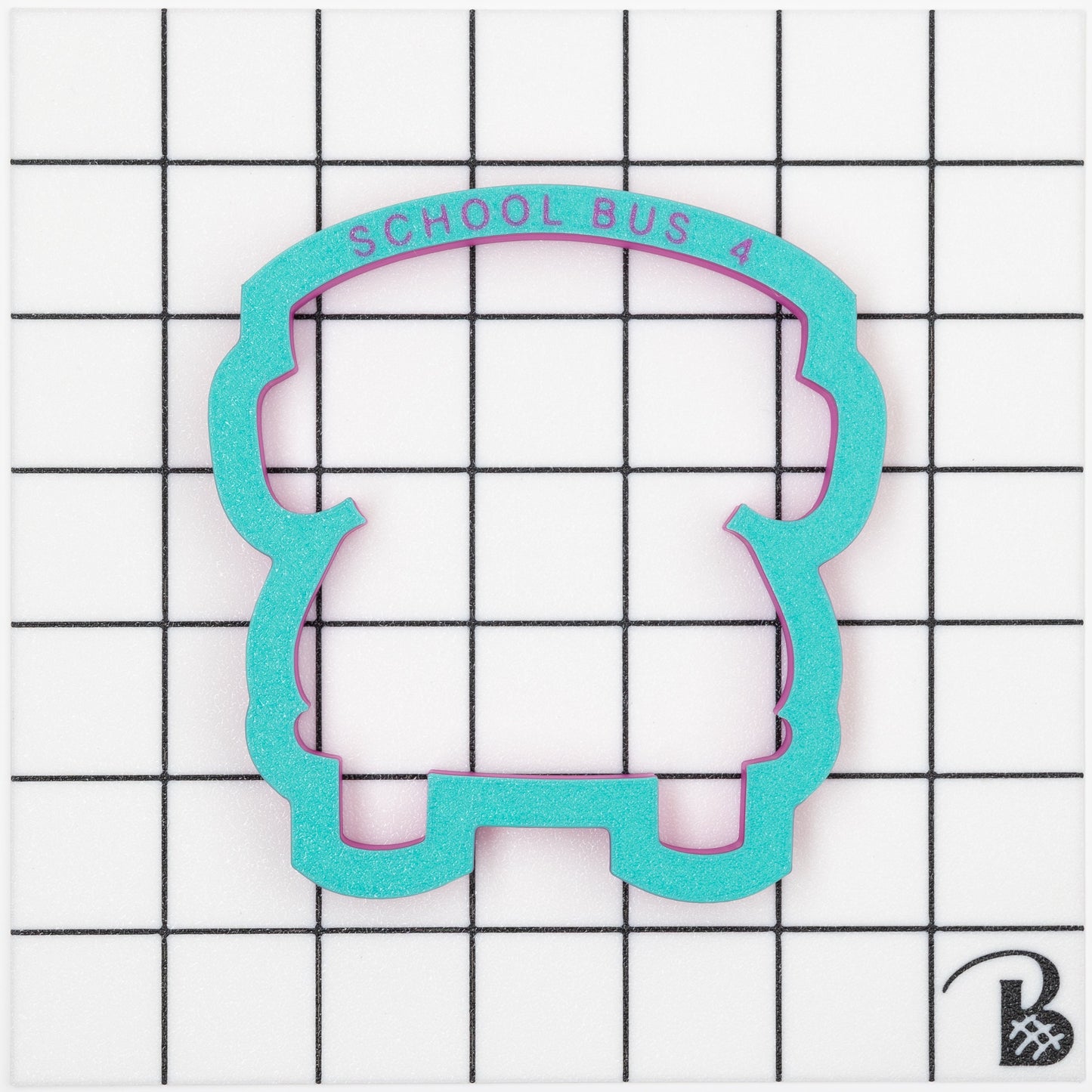 School Bus Cookie Cutter (Front View) (recommend sizing down)