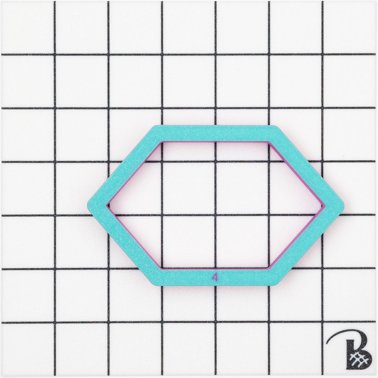 Elongated Hexagon B Cookie Cutter (recommend sizing up)