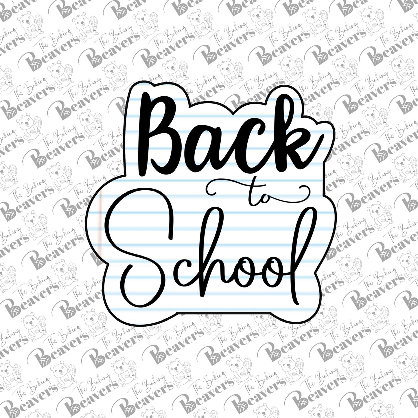 Back to School Text Plaque Cookie Cutter (with or without stencil)