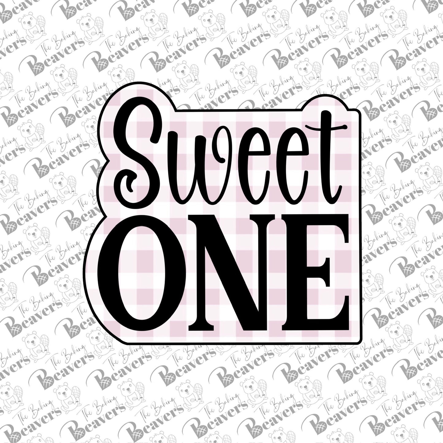 Sweet One Text Cookie Cutter (With or without Stencil)