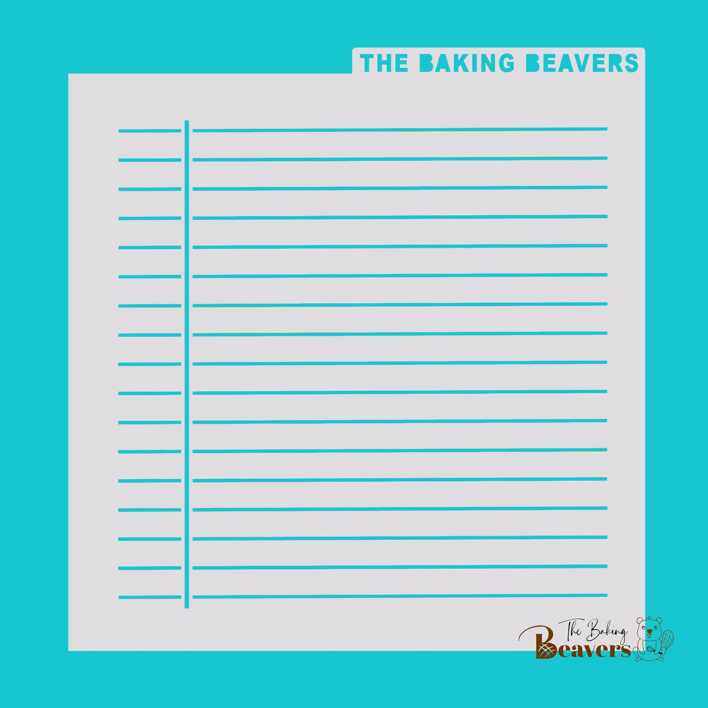 Notebook Paper Lines - Stencil (1 or 2 part)