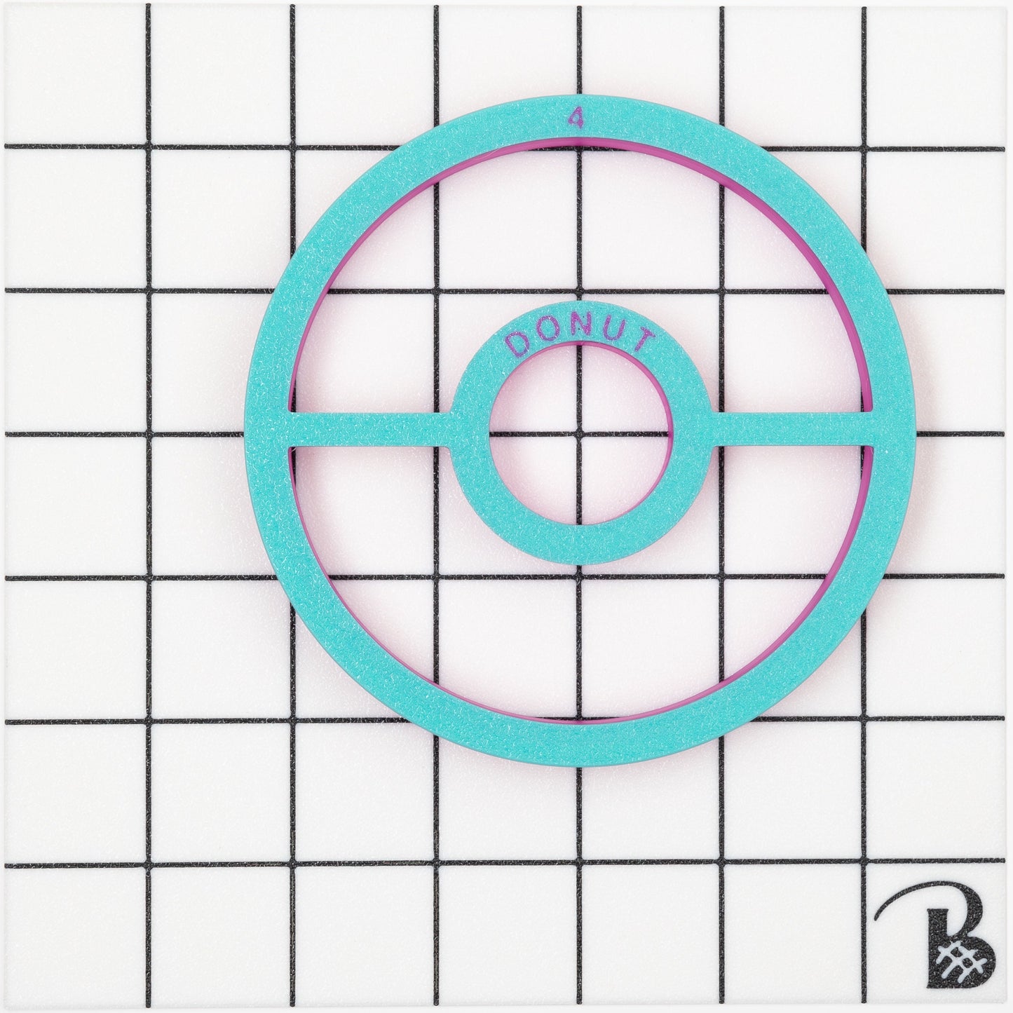 Donut Cookie Cutter (Center Hole Bridged to Cut Out)