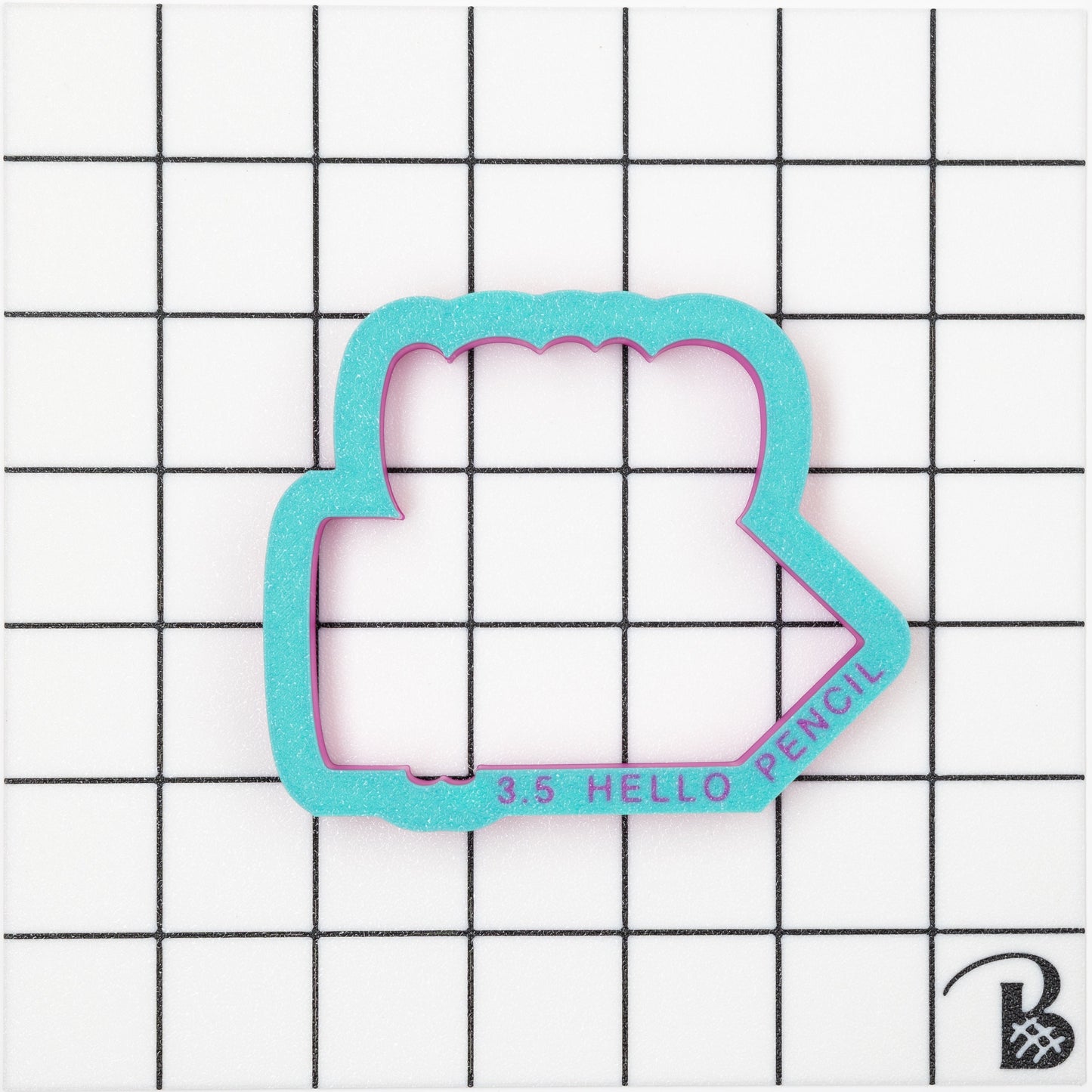 'Hello' Pencil with Personalization Plaque Cookie Cutter