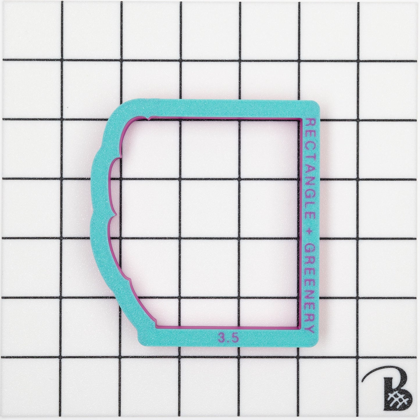 Rectangle with Greenery Plaque Cookie Cutter