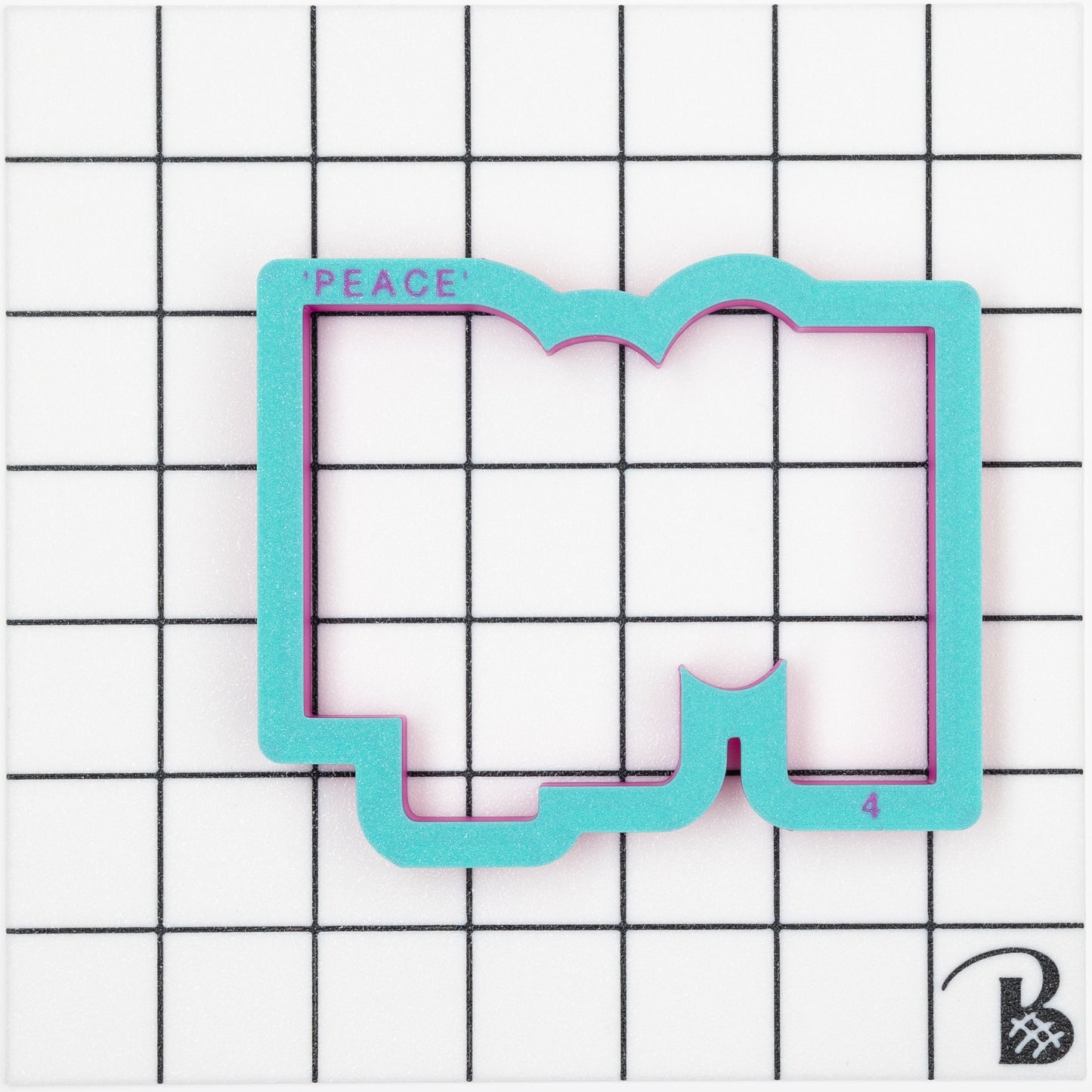 'Peace' Text Cookie Cutter (with or without Stencil)