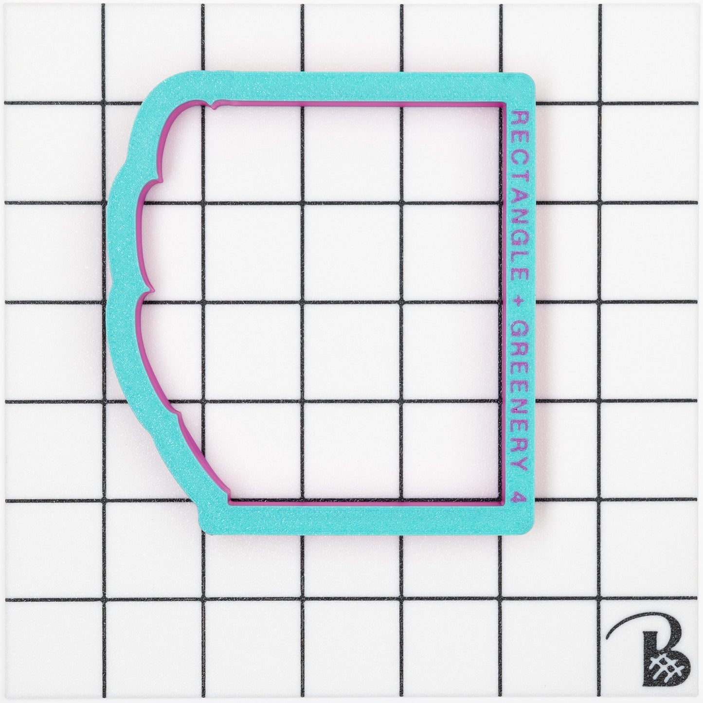Rectangle with Greenery Plaque Cookie Cutter