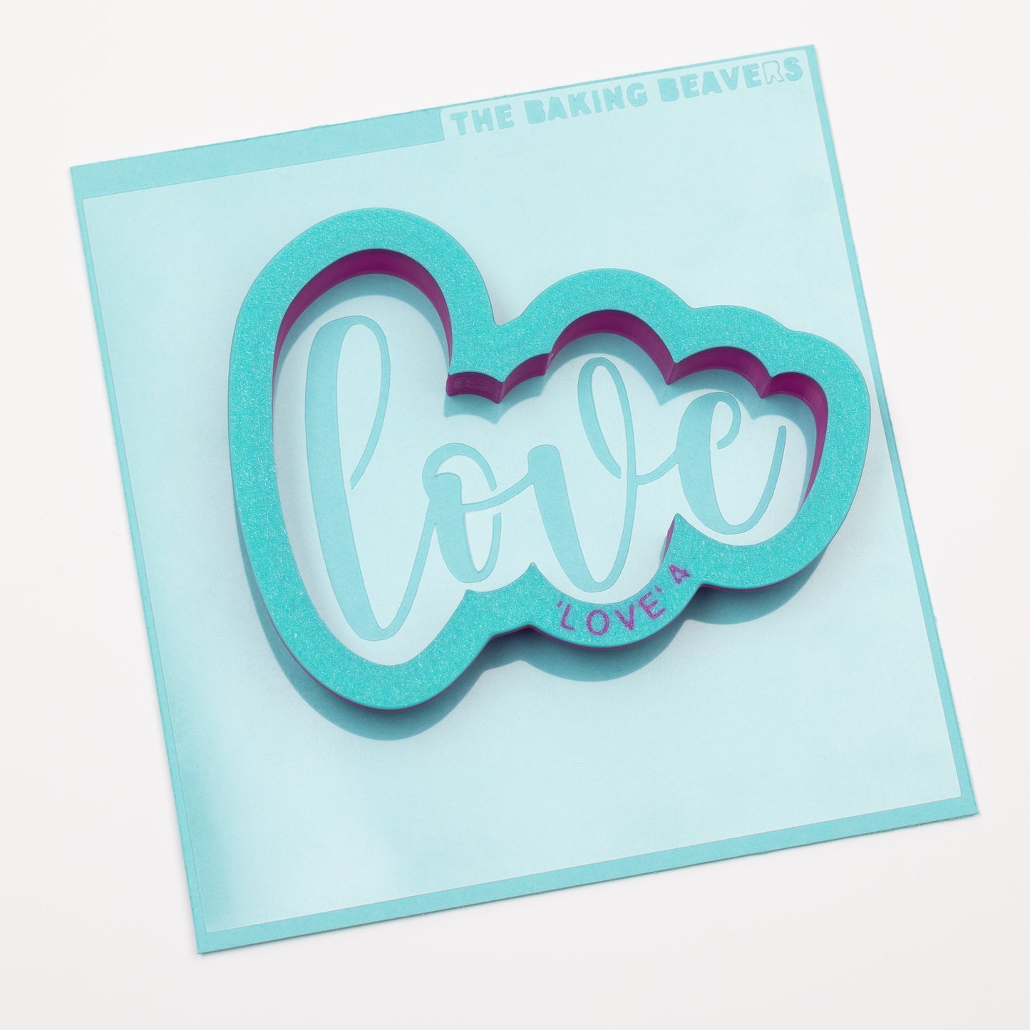 Love Text Cookie Cutter (optional Stencil)
