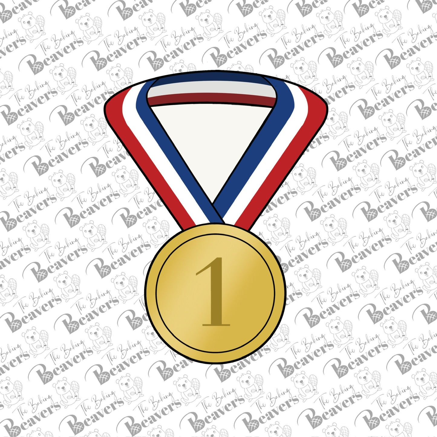 Winners Medal with Ribbon Cookie Cutter