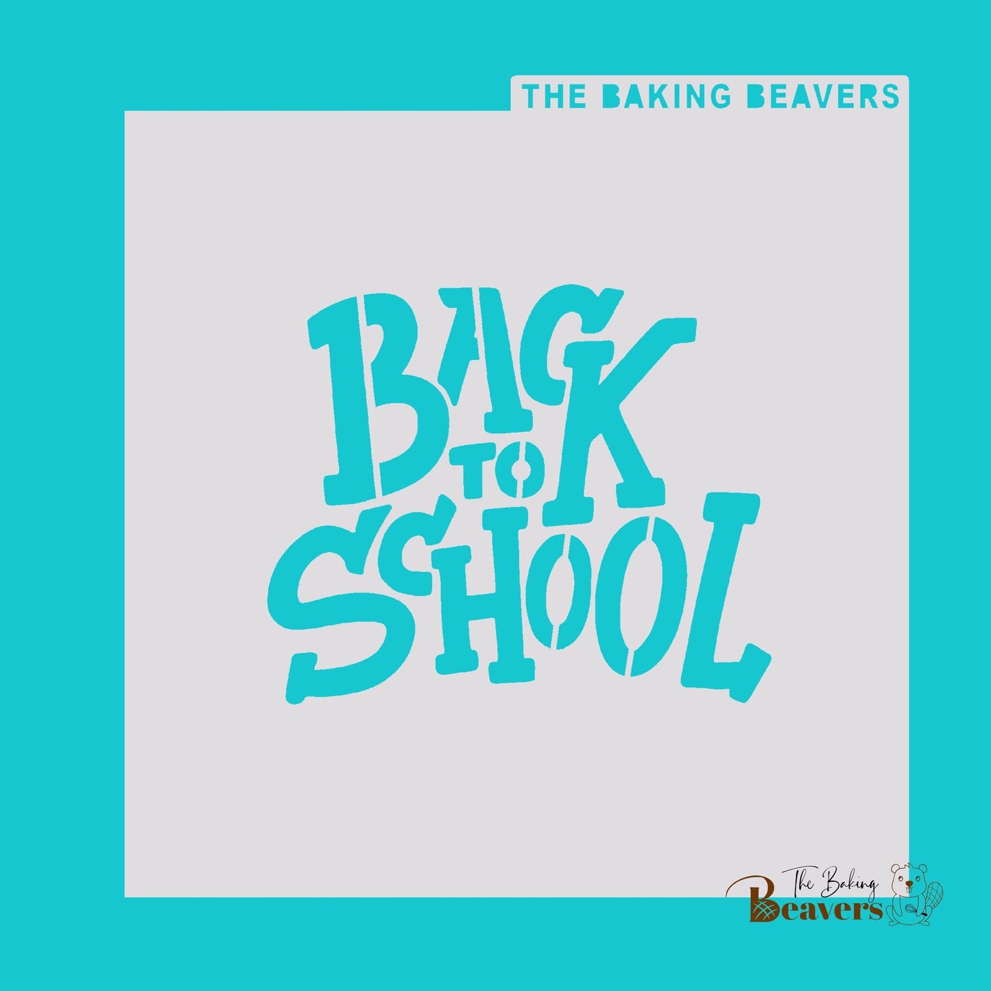 Back to School (text Option 2) Cookie Cutter (optional stencil)