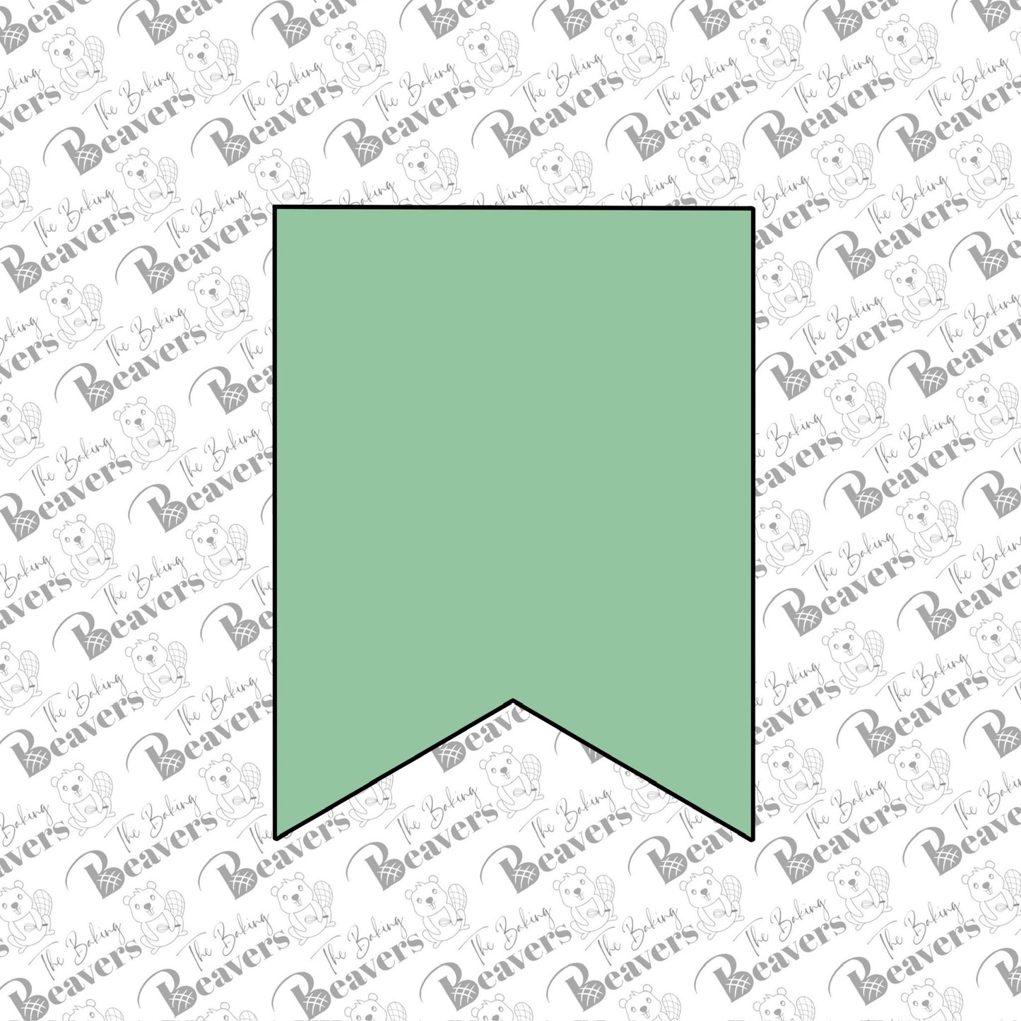 Single Flag Banner Cookie Cutter