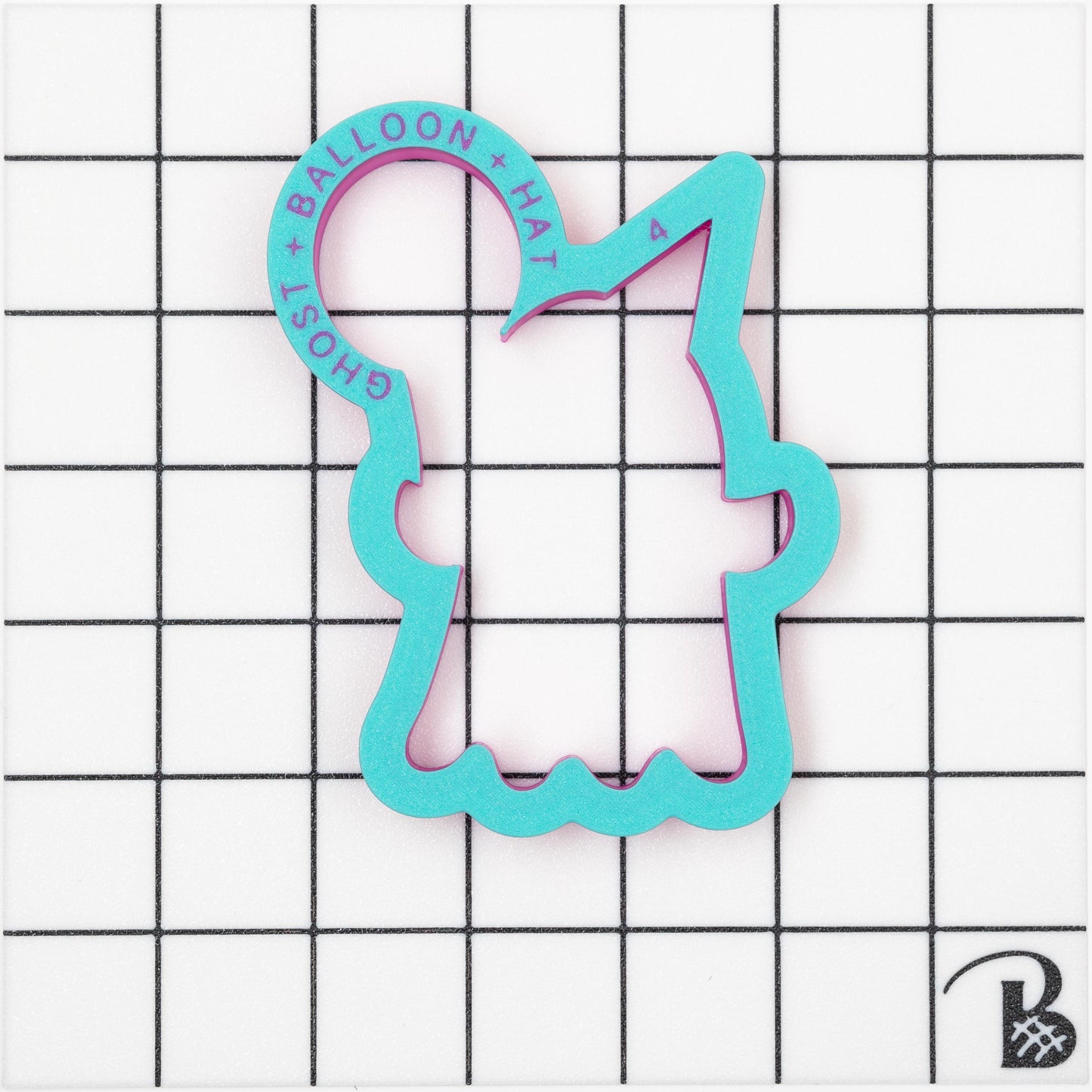 Ghost with Party Hat & Balloon Cookie Cutter