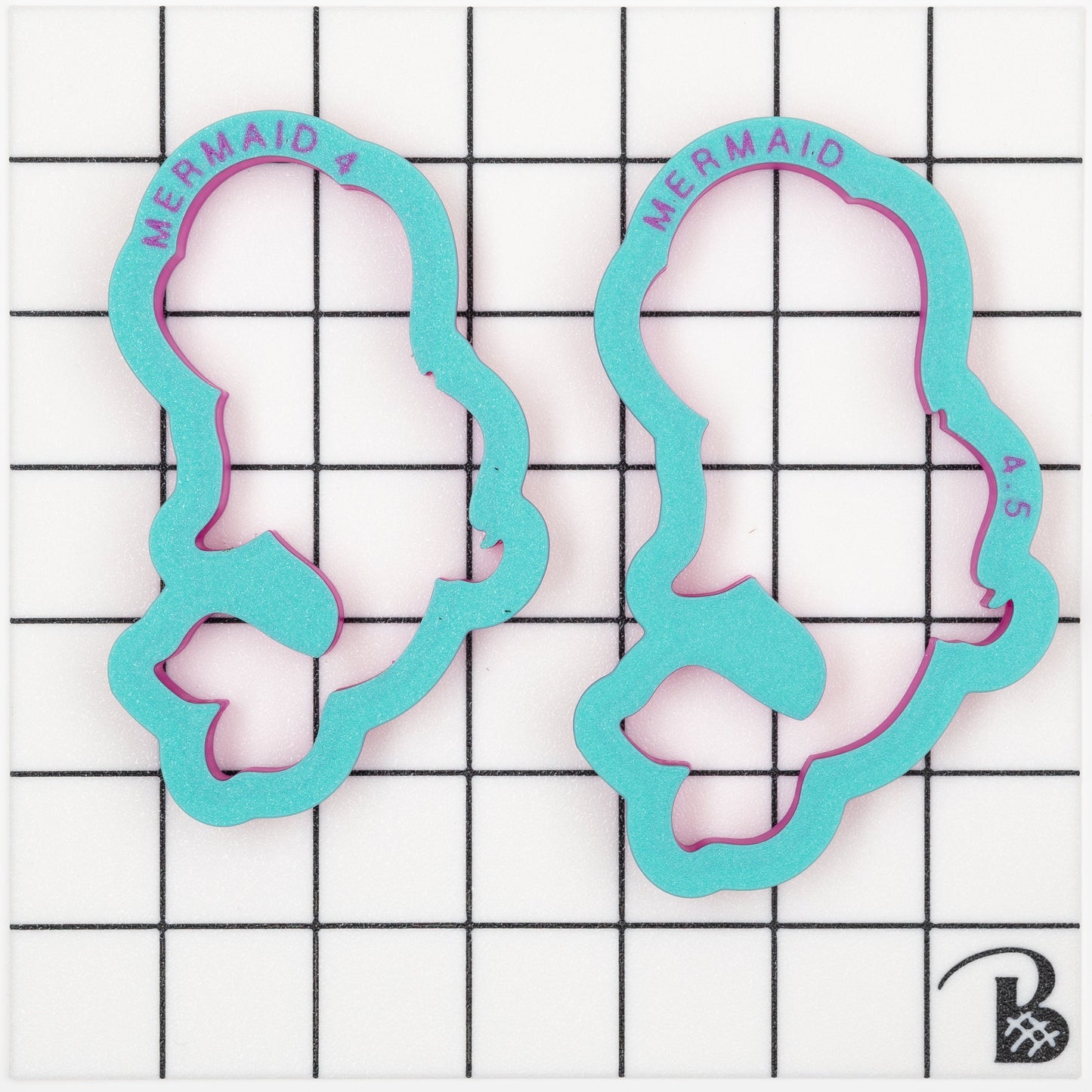 Mermaid (Upright) Cookie Cutter (recommend sizing UP)