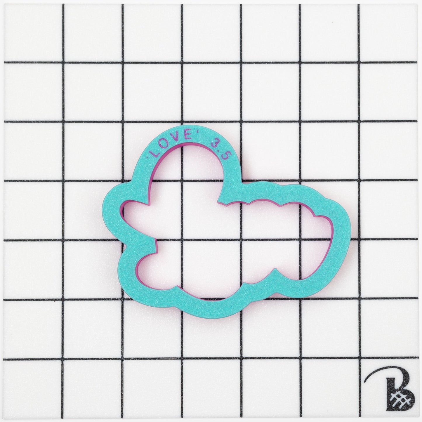Love Text #2 Cookie Cutter (With or Without Stencil)