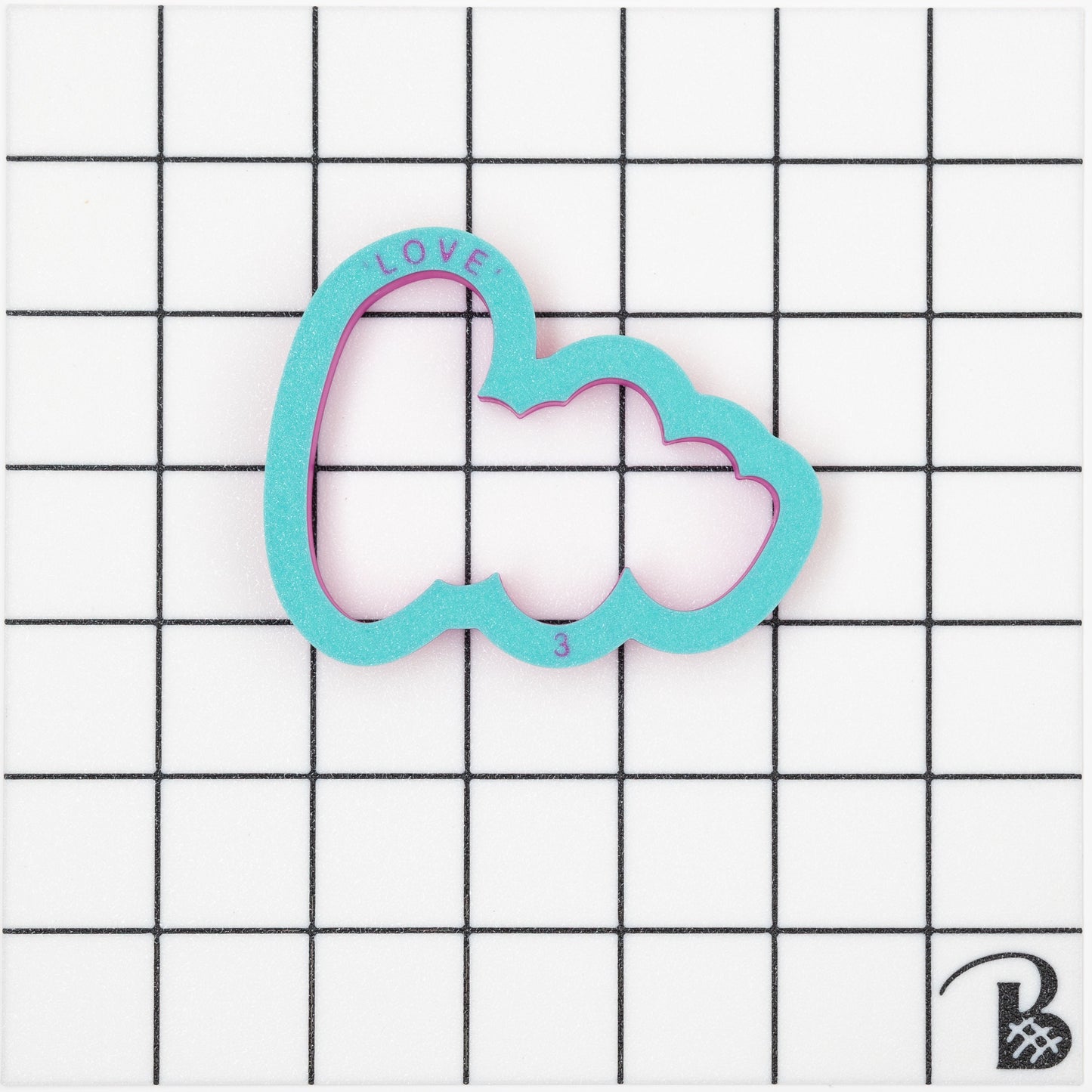 Love Text Cookie Cutter (optional Stencil)