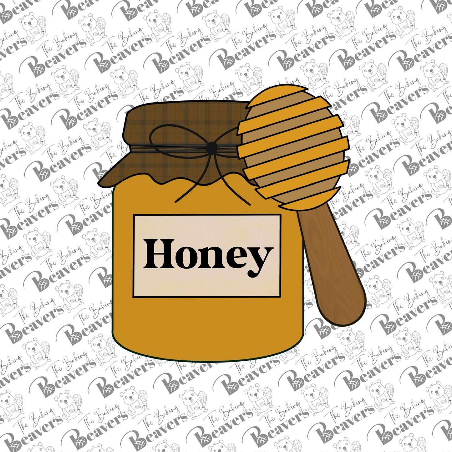 Honey Jar with dipper Cookie Cutter