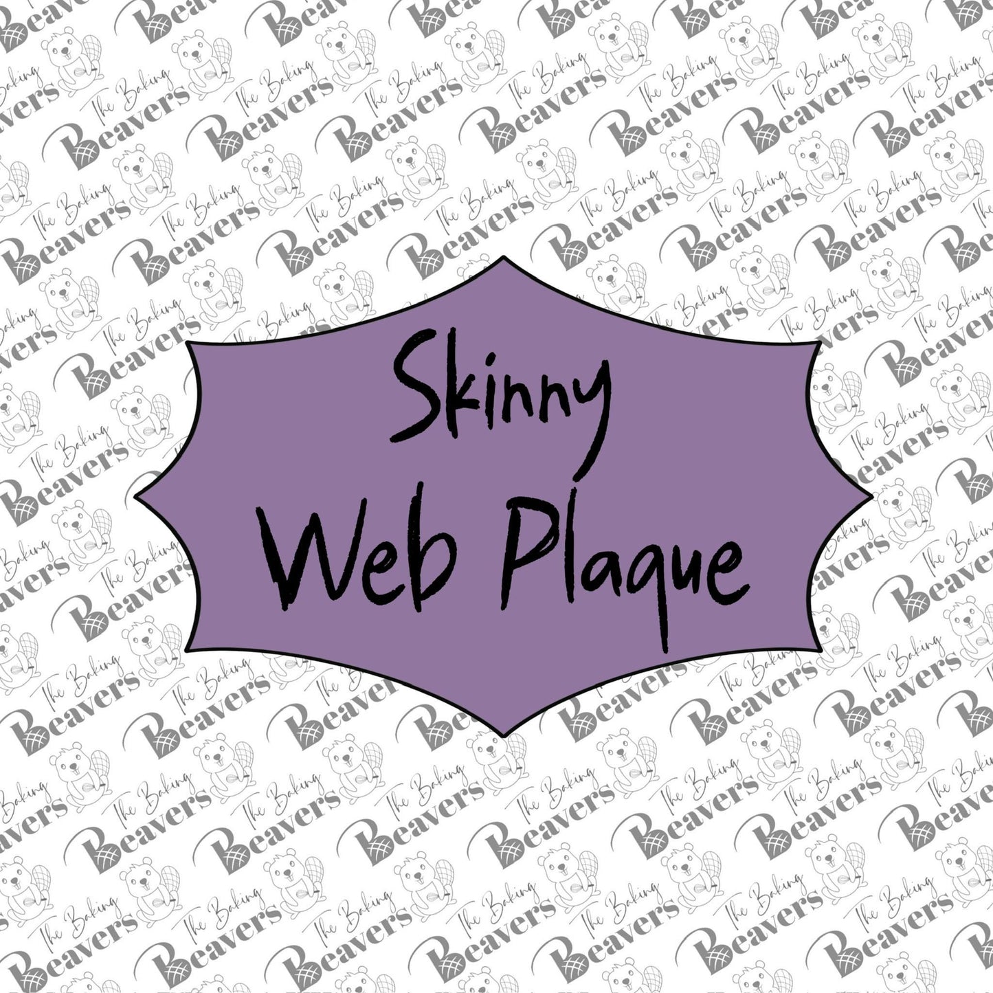 Skinny Web Plaque Cookie Cutter (recommend sizing up)