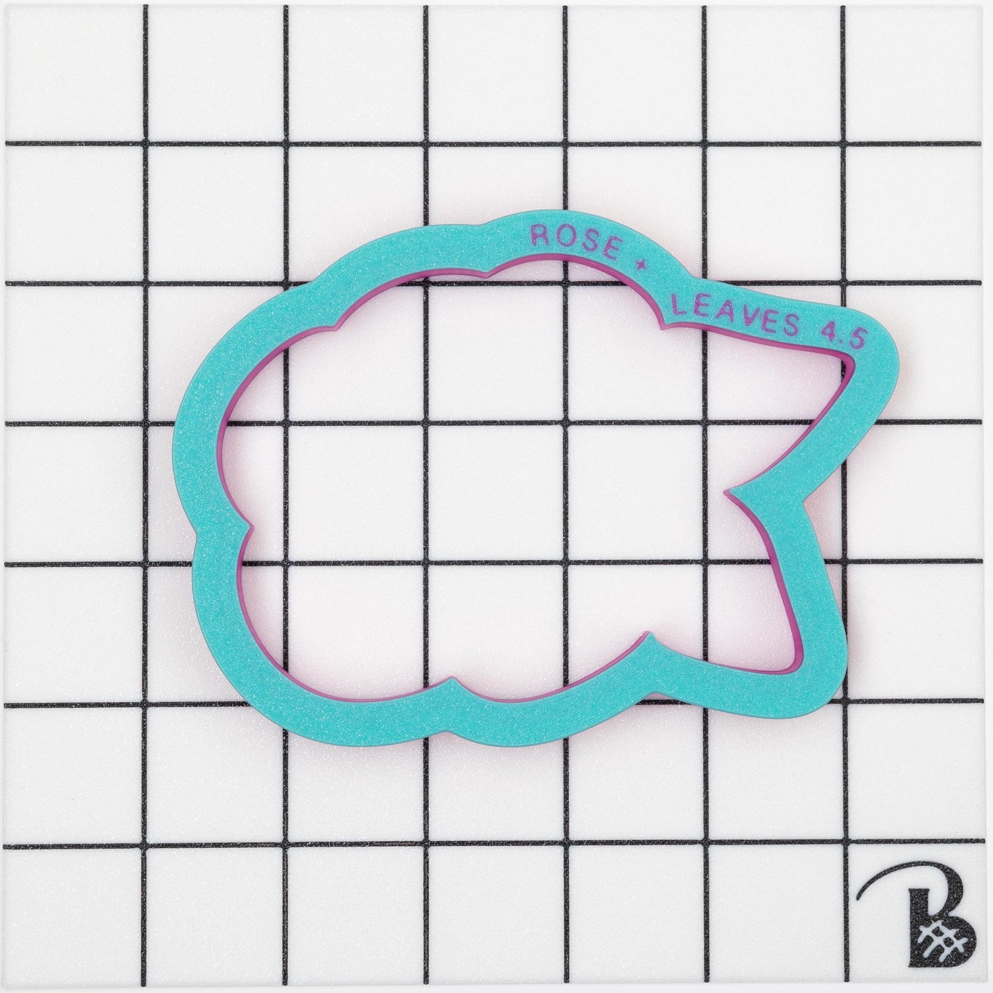Rose and Leaves Cookie Cutter