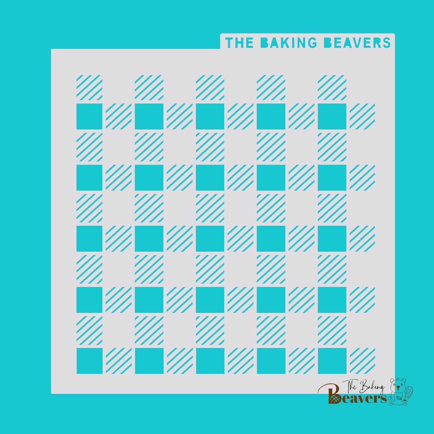 Buffalo Plaid Pattern Stencil (2 size options)