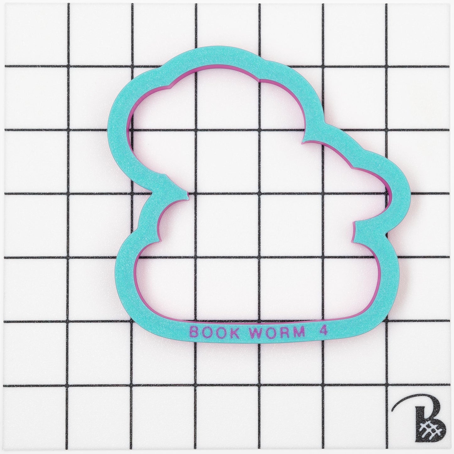 Book Worm Cookie Cutter (with or without PYO stencil)
