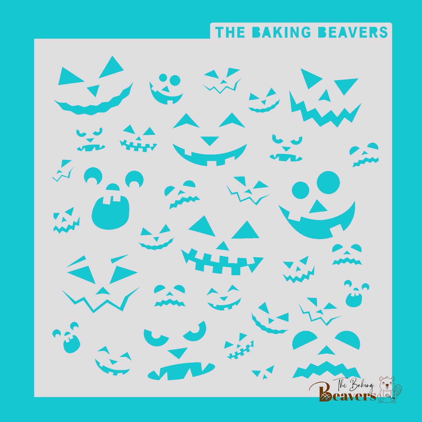 Pumpkin Faces Background Stencil (updated)