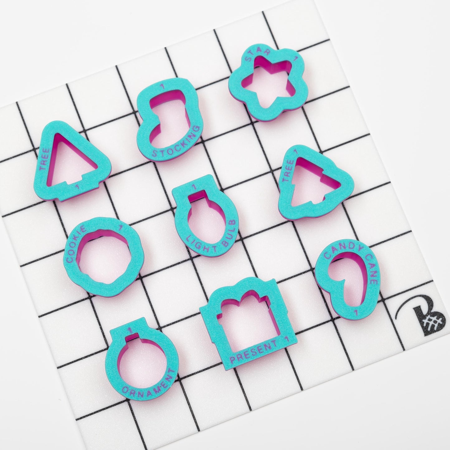 Micro (1") Christmas Cookie Cutters (Set of 9 or Individually)