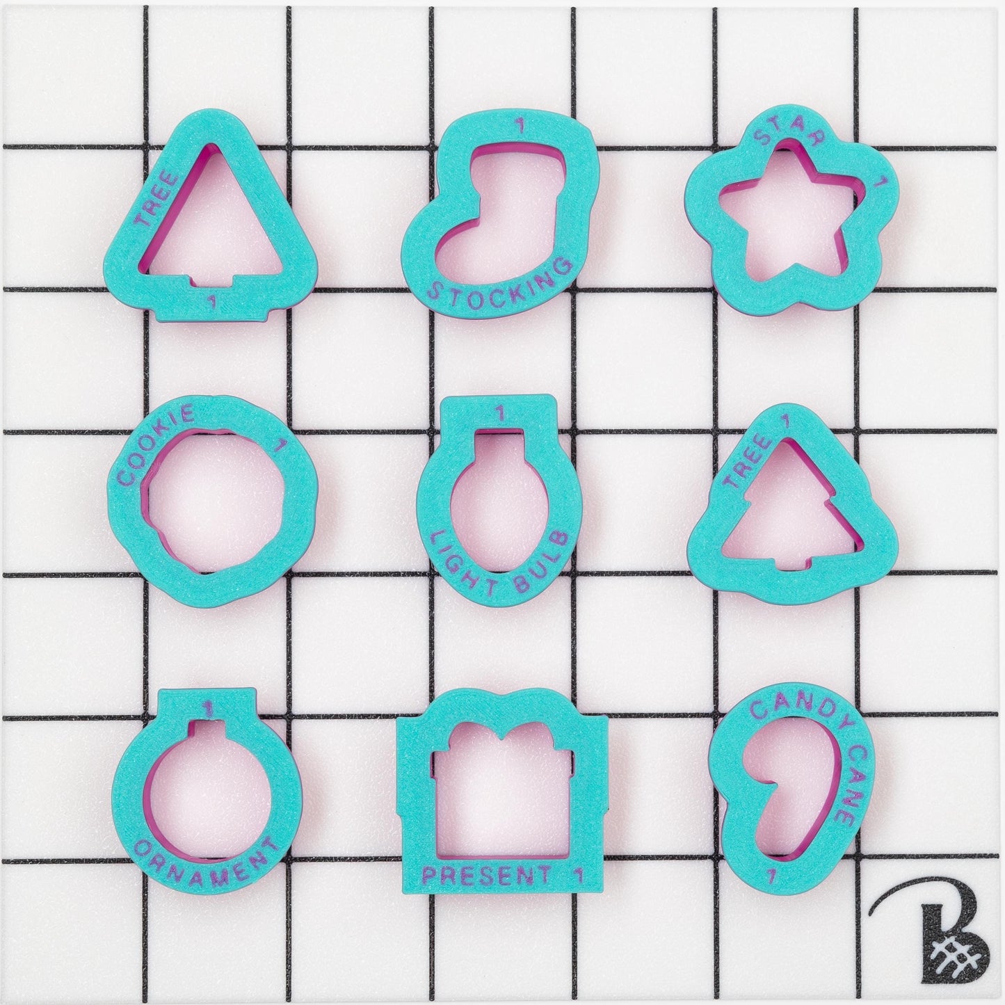 Micro (1") Christmas Cookie Cutters (Set of 9 or Individually)