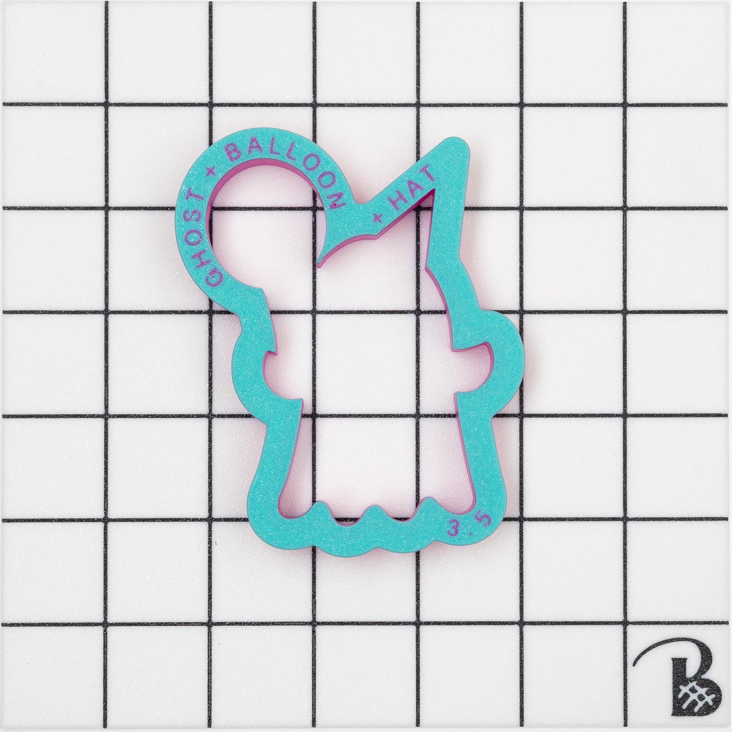 Ghost with Party Hat & Balloon Cookie Cutter