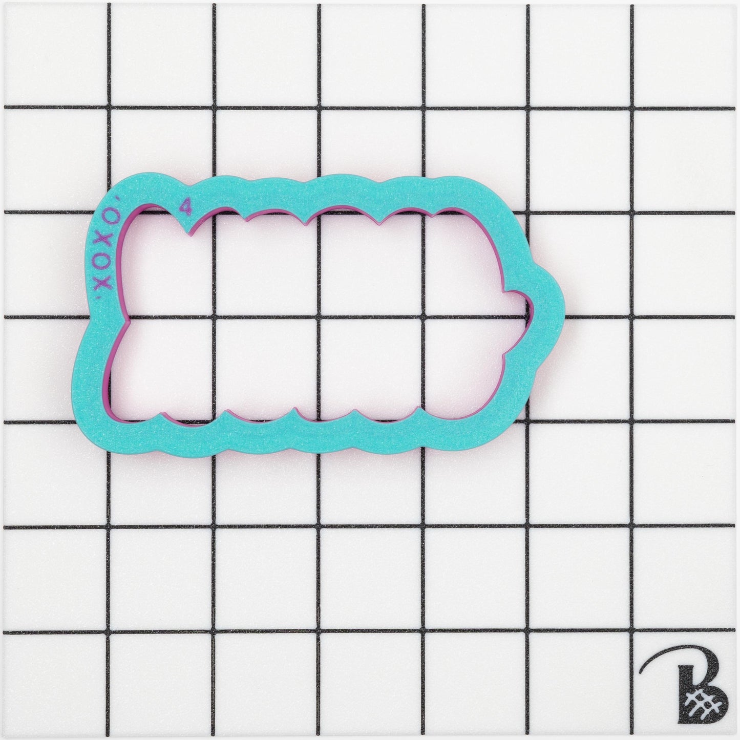 XOXO Cookie Cutter (optional Stencil) (recommend sizing up)