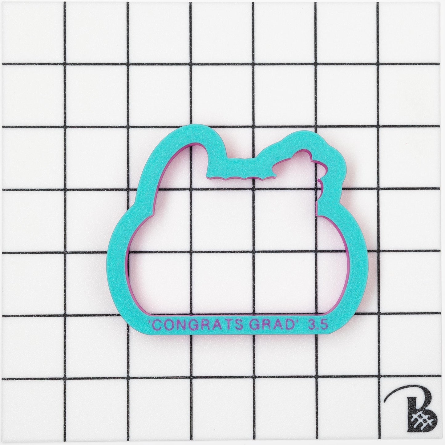 'Congrats Grad' Cookie Cutter (with Option for Stencil)
