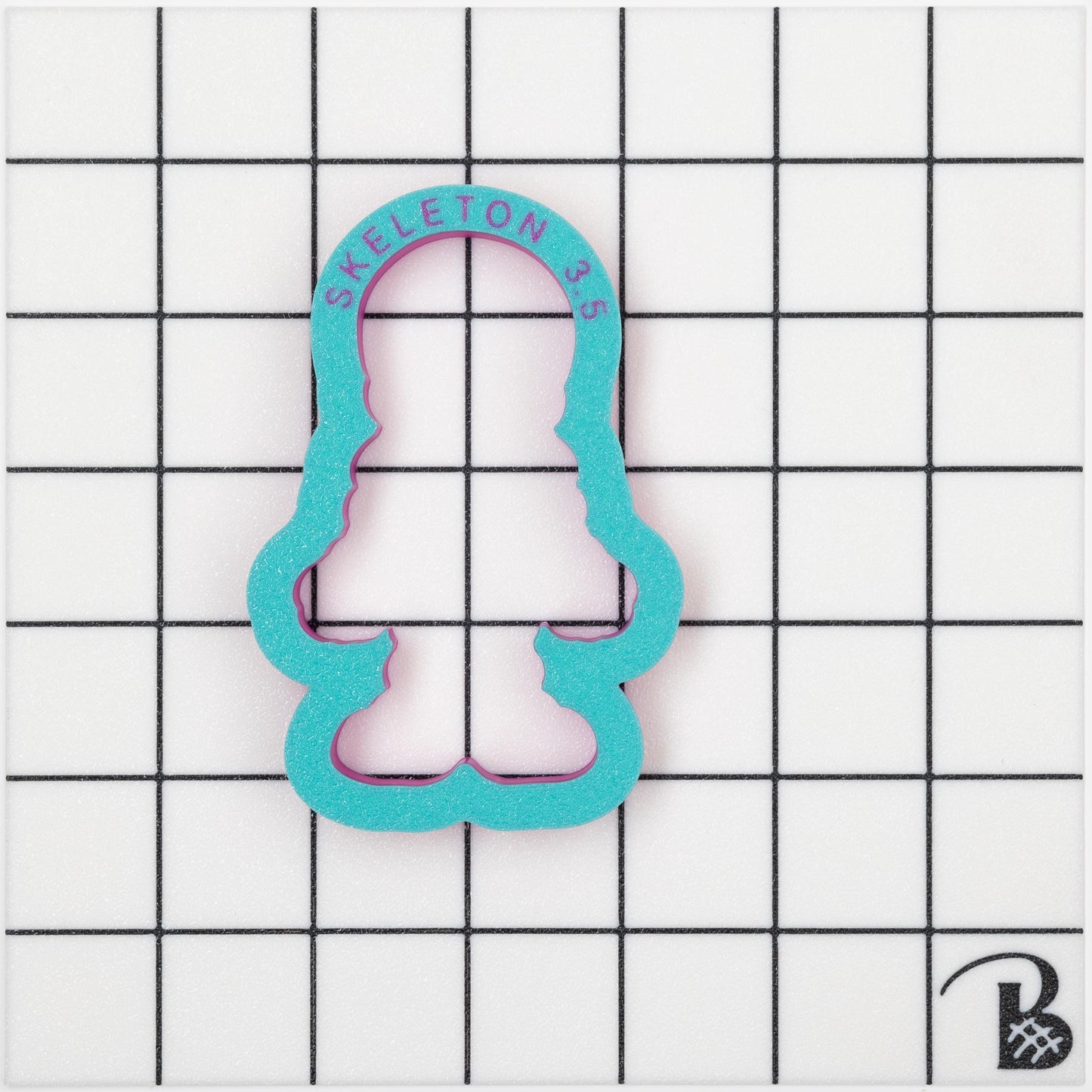 Cute Skeleton Cookie Cutter (With or Without 2 part Stencil)