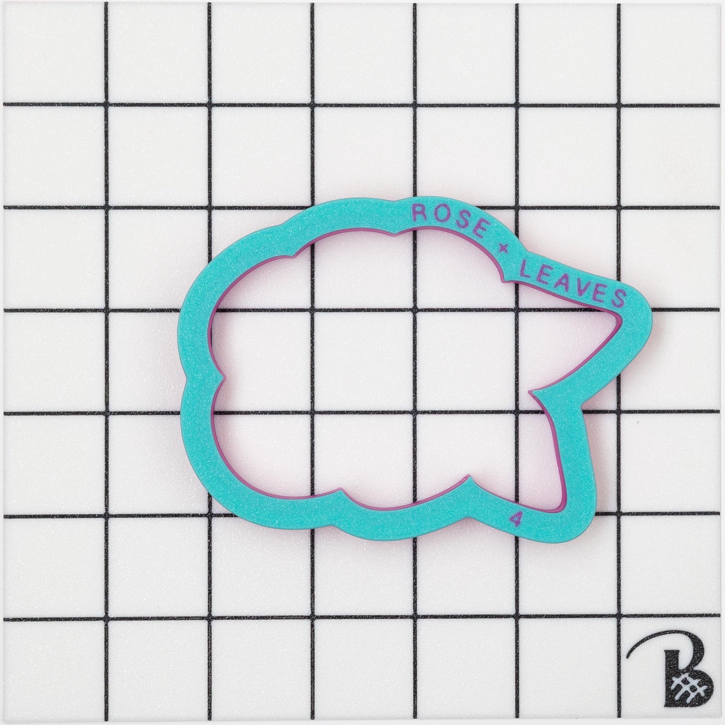 Rose and Leaves Cookie Cutter