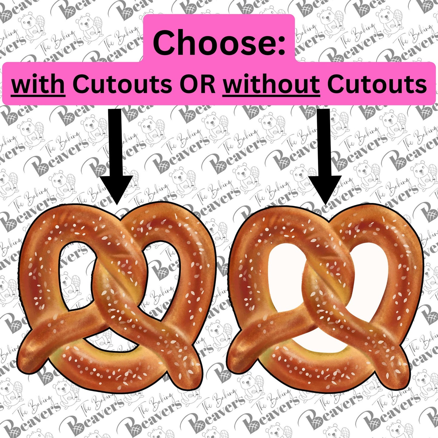 Pretzel (with or without center cut outs) Cookie Cutter