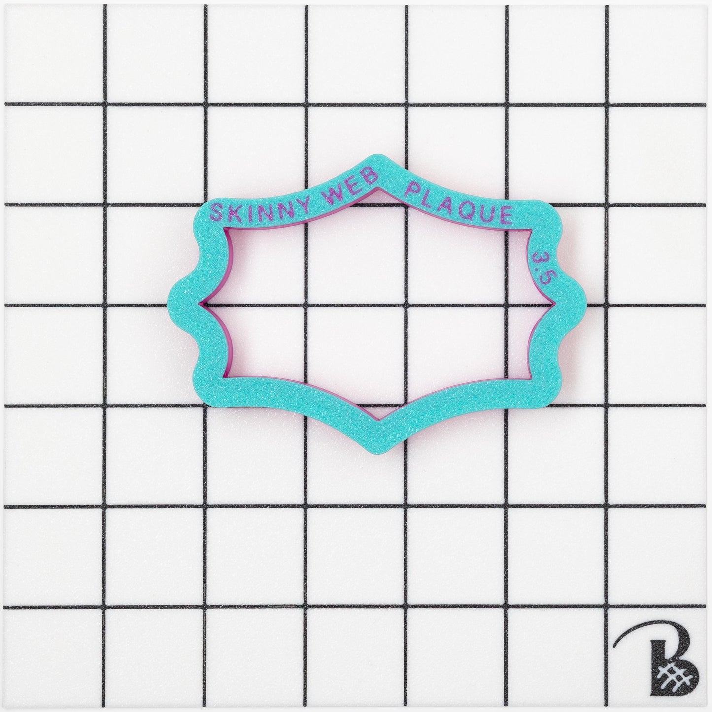 Skinny Web Plaque Cookie Cutter (recommend sizing up)