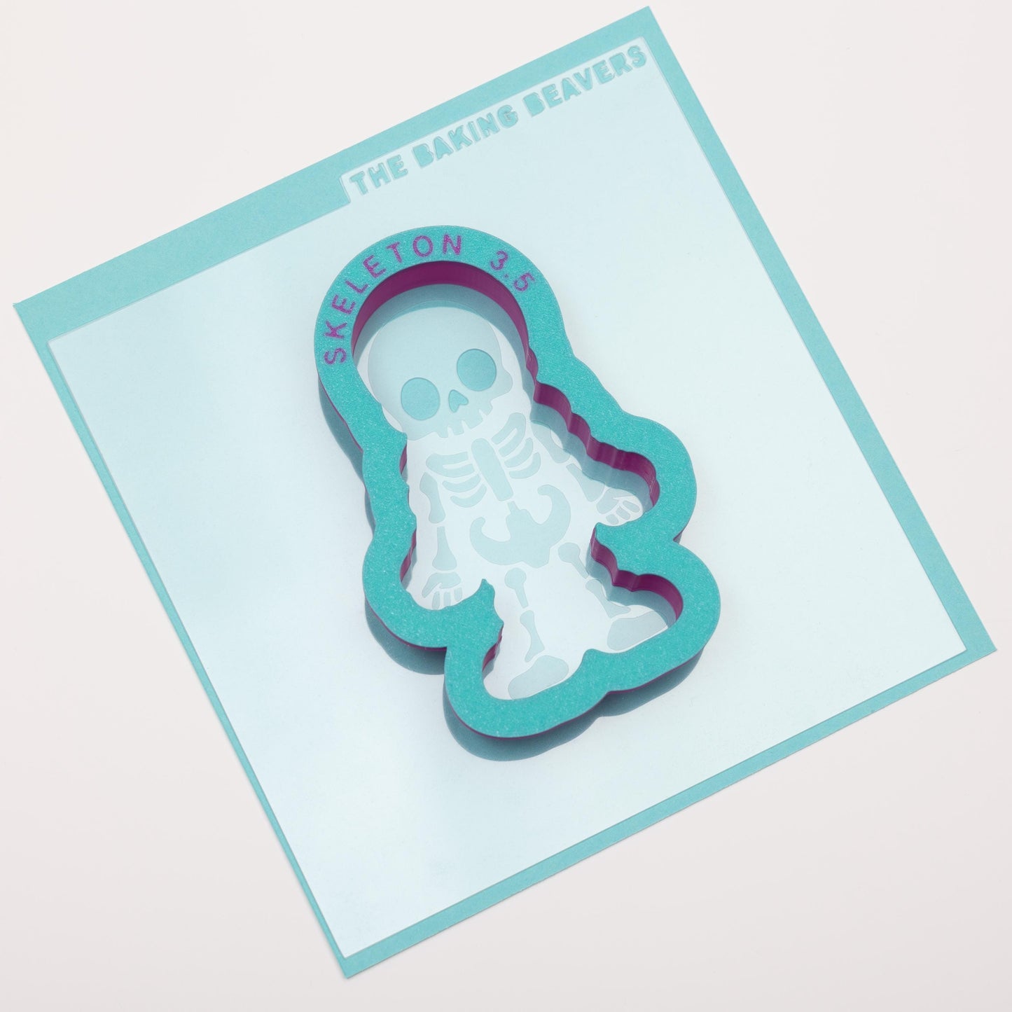 Cute Skeleton Cookie Cutter (With or Without 2 part Stencil)