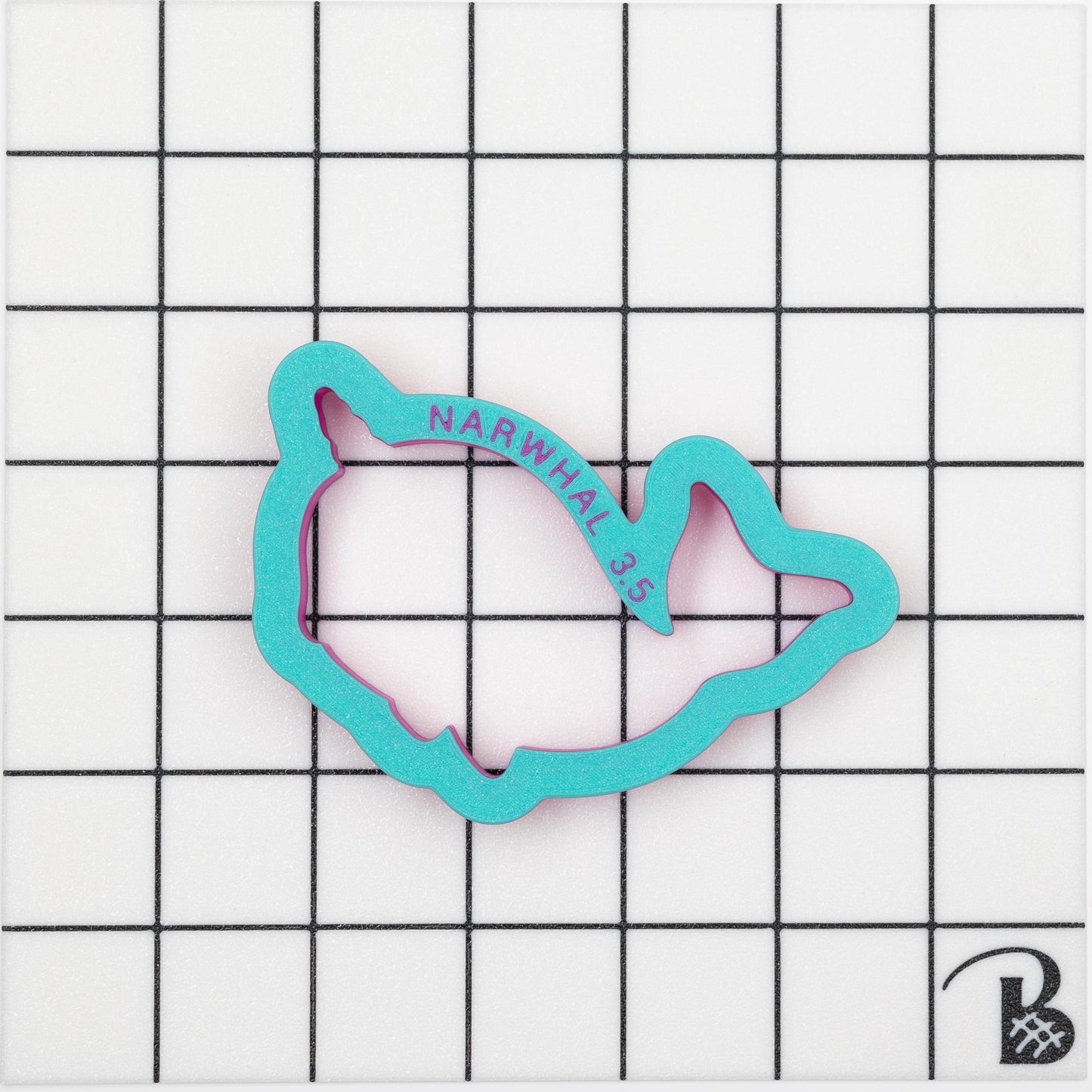 Narwhal Cookie Cutter (recommend sizing up)