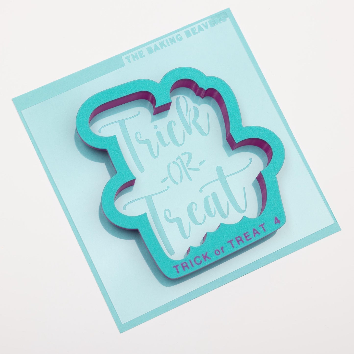 Trick or Treat Text Cookie Cutter (With or Without Stencil)