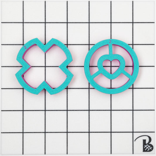 Chunky X and O (with heart cutout) Cookie Cutters (Individually or Set of 2)