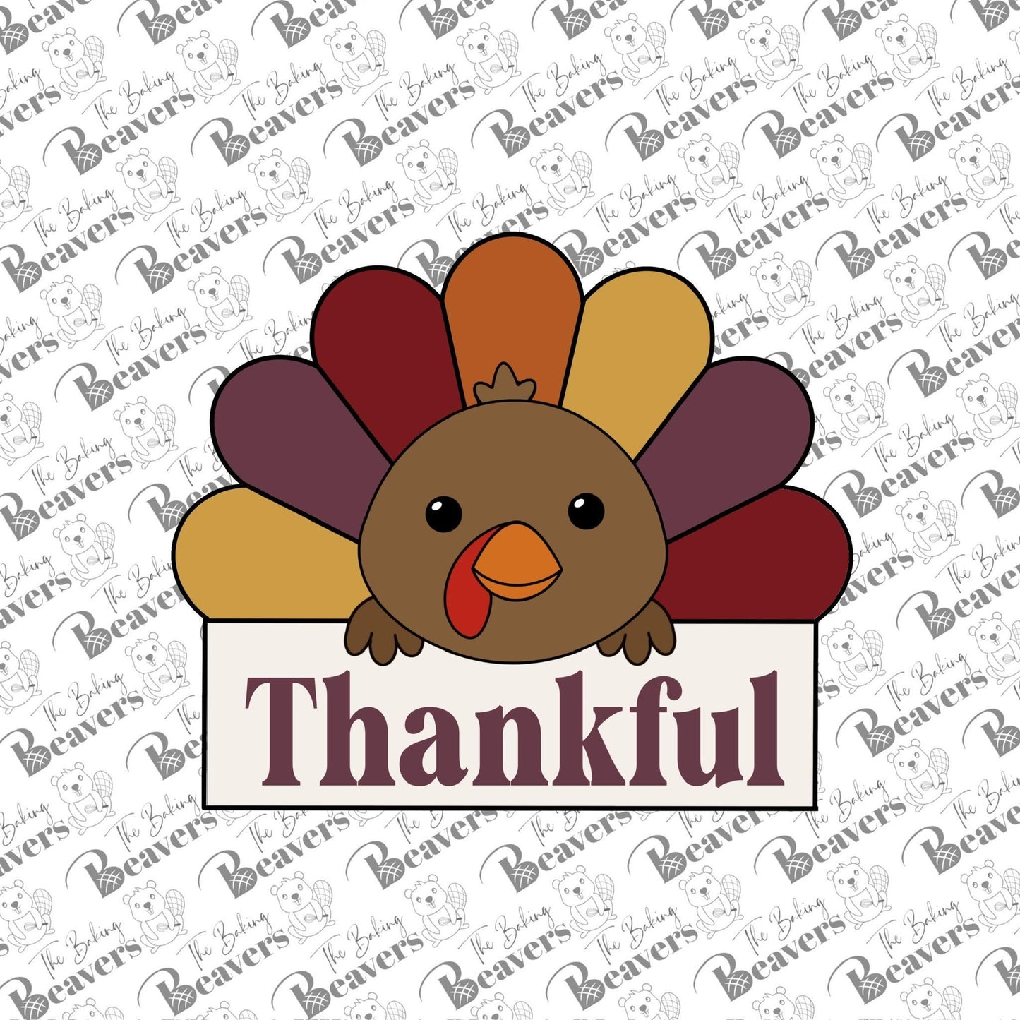 Turkey Name Plaque Cookie Cutter | Turkey place setting