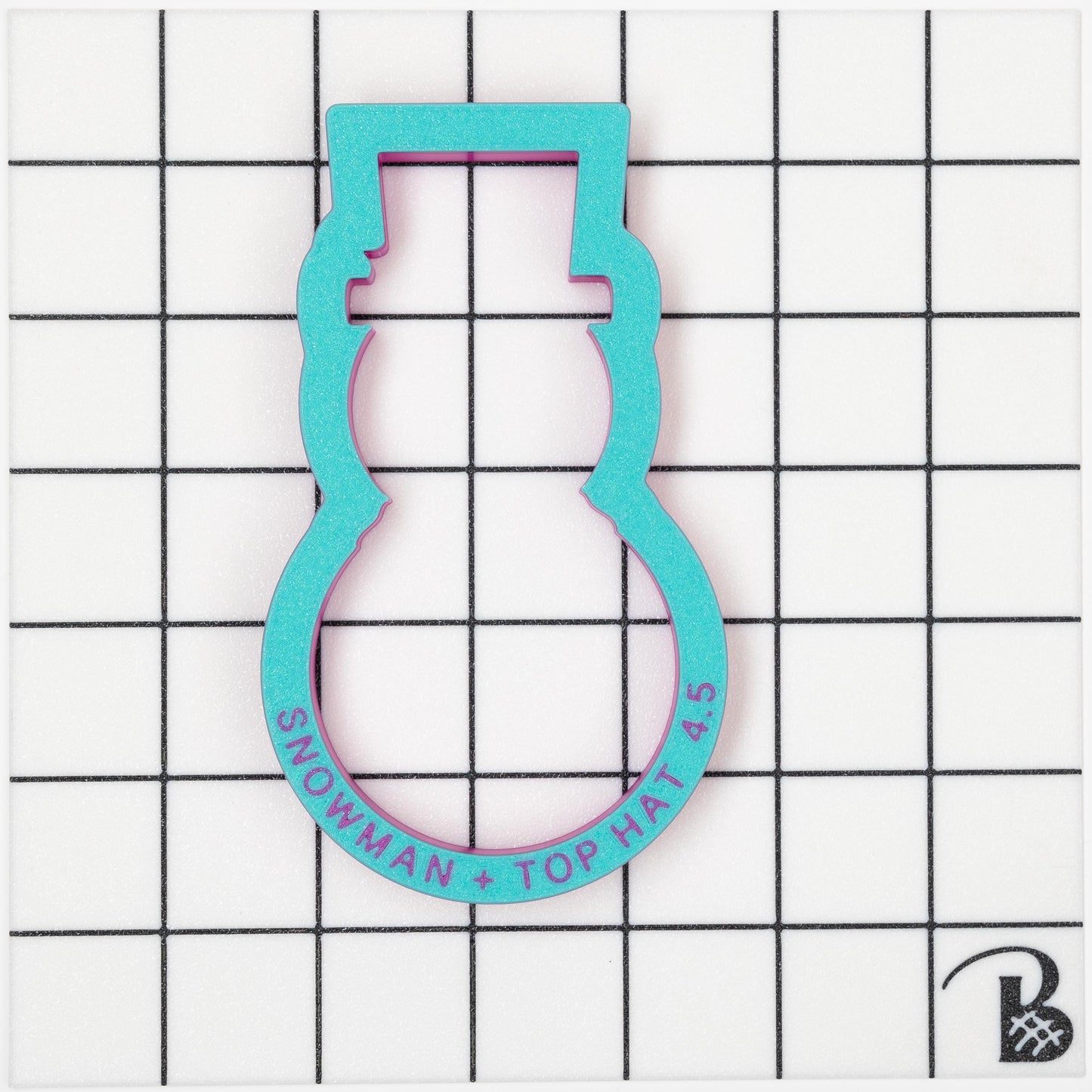 Snowman with Top Hat Cookie Cutter (recommend sizing up)